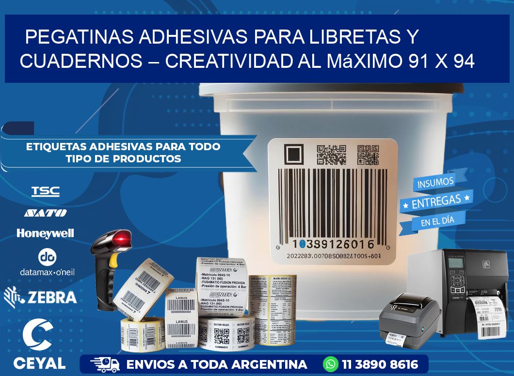 Pegatinas Adhesivas para Libretas y Cuadernos – Creatividad al Máximo 91 x 94