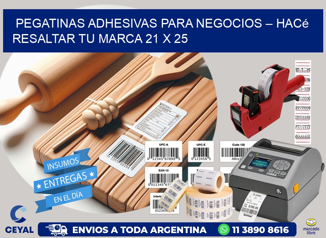 Pegatinas Adhesivas para Negocios – Hacé Resaltar Tu Marca 21 x 25