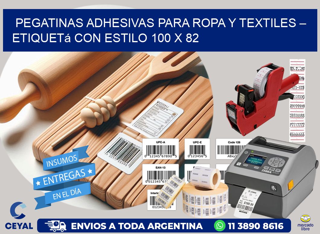 Pegatinas Adhesivas para Ropa y Textiles – Etiquetá con Estilo 100 x 82