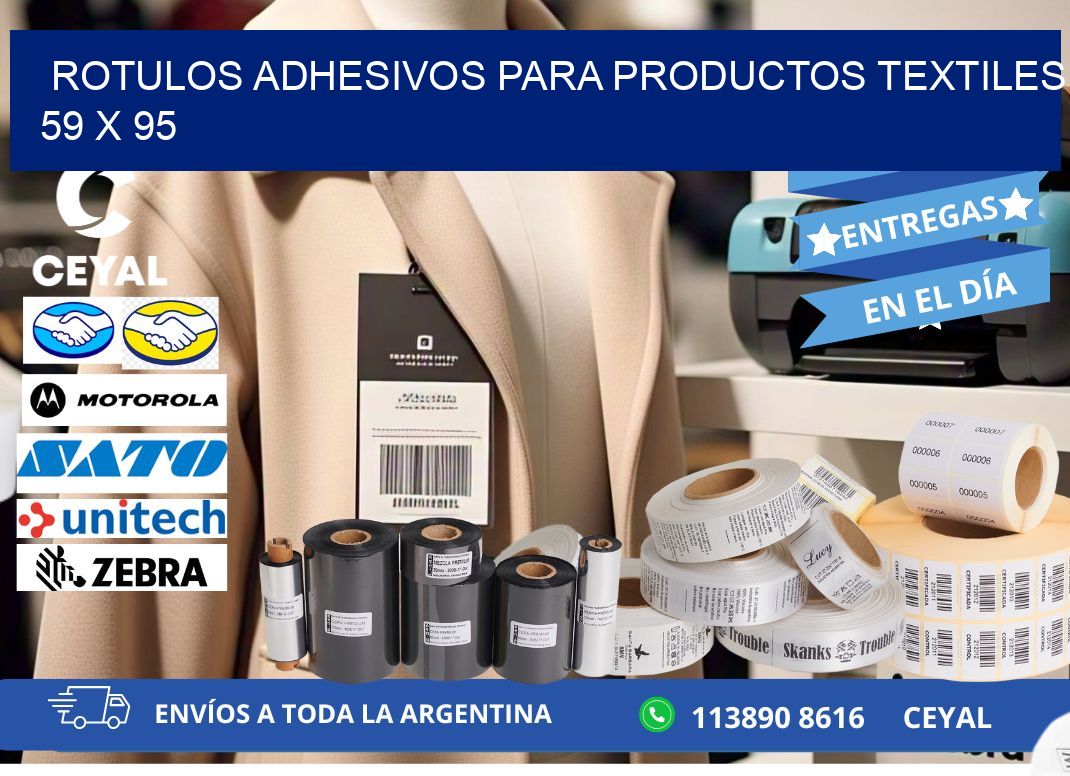 ROTULOS ADHESIVOS PARA PRODUCTOS TEXTILES 59 x 95