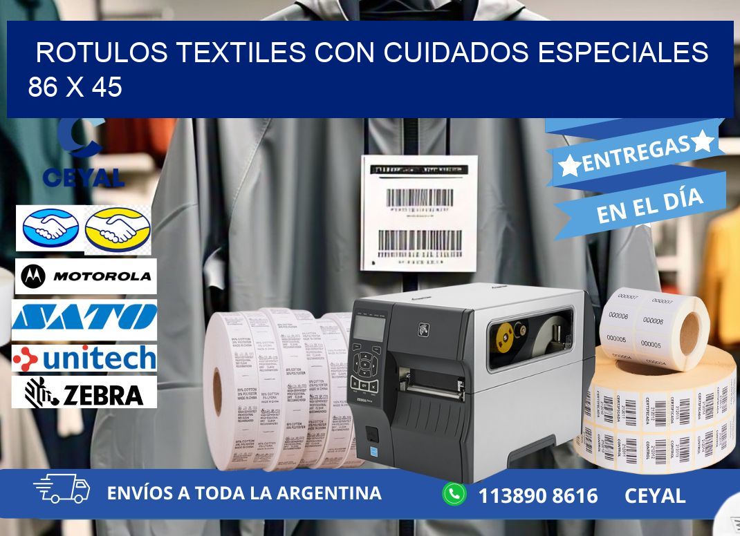 ROTULOS TEXTILES CON CUIDADOS ESPECIALES 86 x 45
