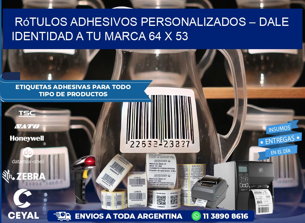 Rótulos Adhesivos Personalizados – Dale Identidad a Tu Marca 64 x 53