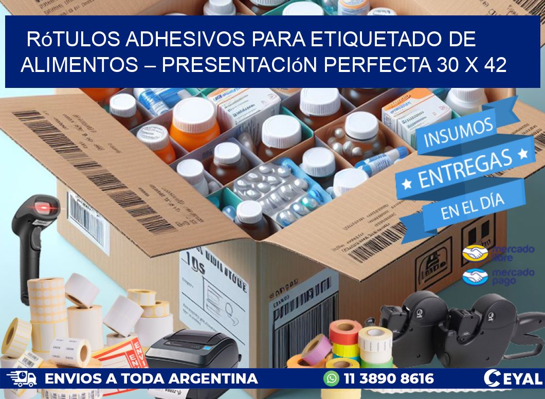 Rótulos Adhesivos para Etiquetado de Alimentos – Presentación Perfecta 30 x 42