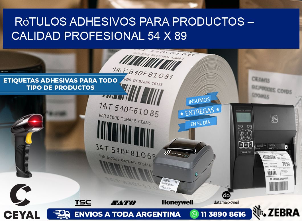 Rótulos Adhesivos para Productos – Calidad Profesional 54 x 89