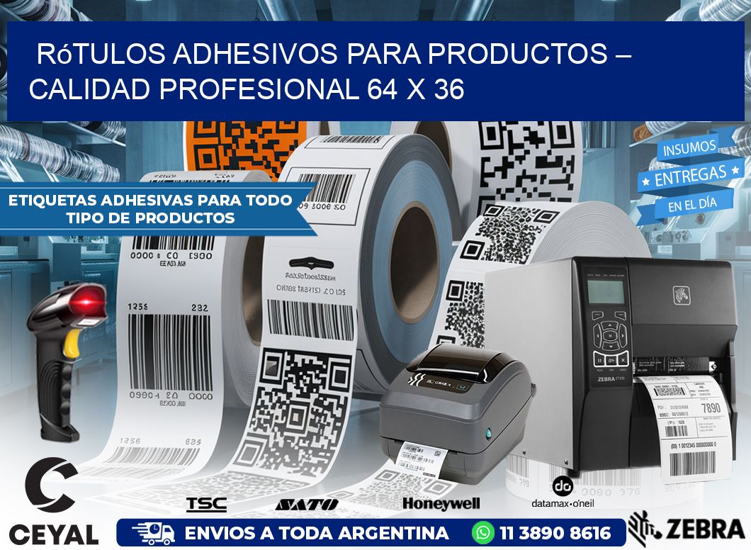 Rótulos Adhesivos para Productos – Calidad Profesional 64 x 36