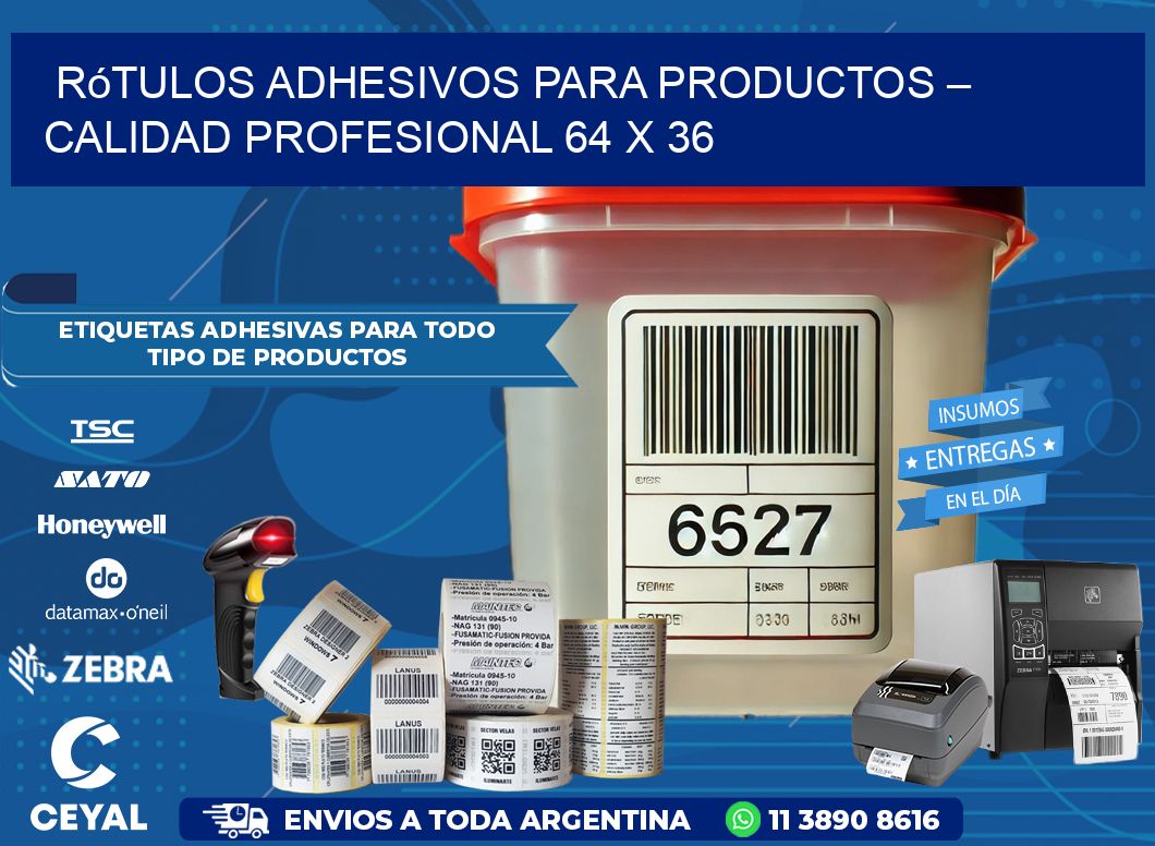 Rótulos Adhesivos para Productos – Calidad Profesional 64 x 36