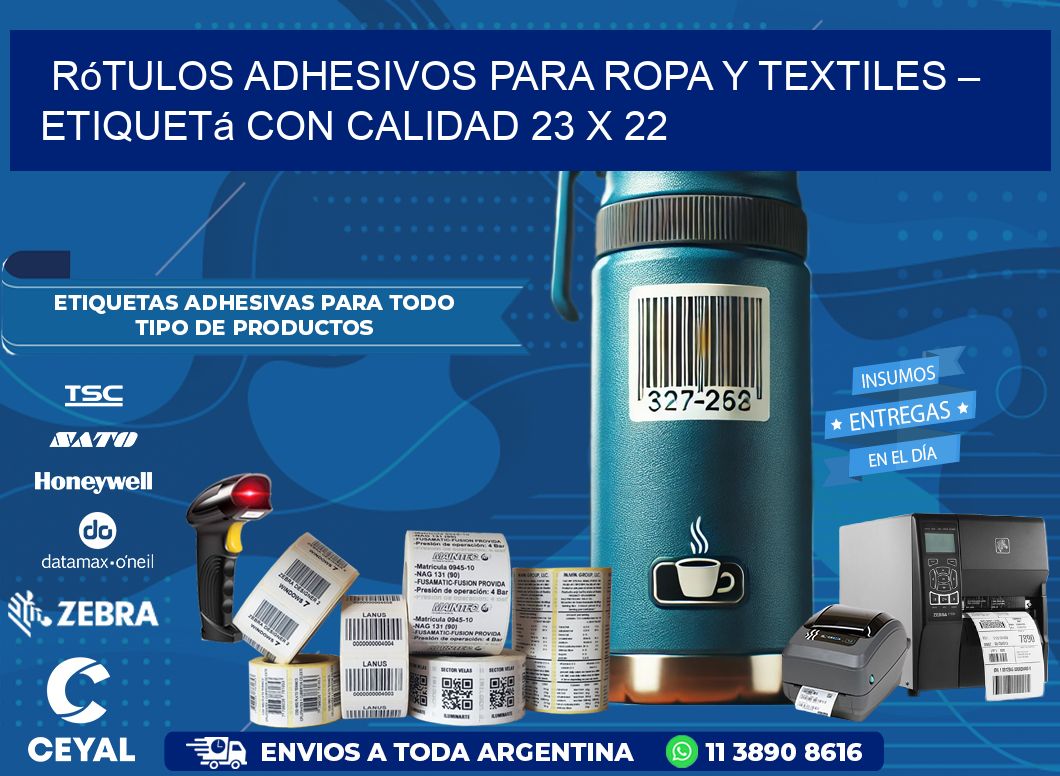 Rótulos Adhesivos para Ropa y Textiles – Etiquetá con Calidad 23 x 22