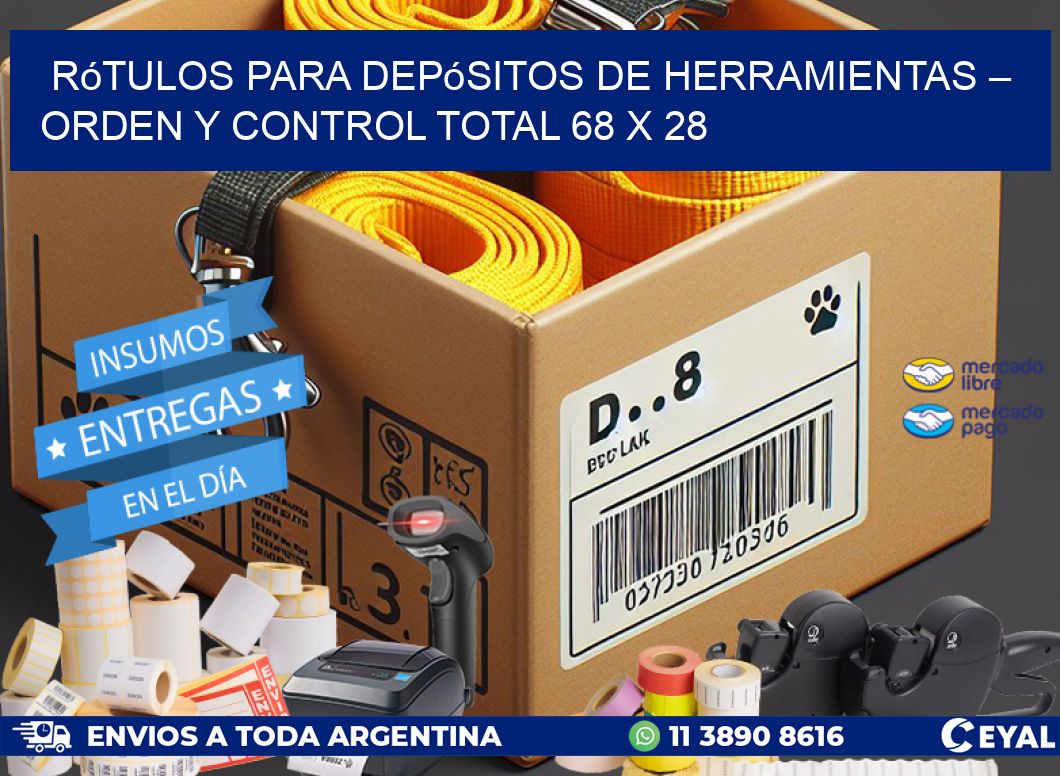 Rótulos para Depósitos de Herramientas – Orden y Control Total 68 x 28