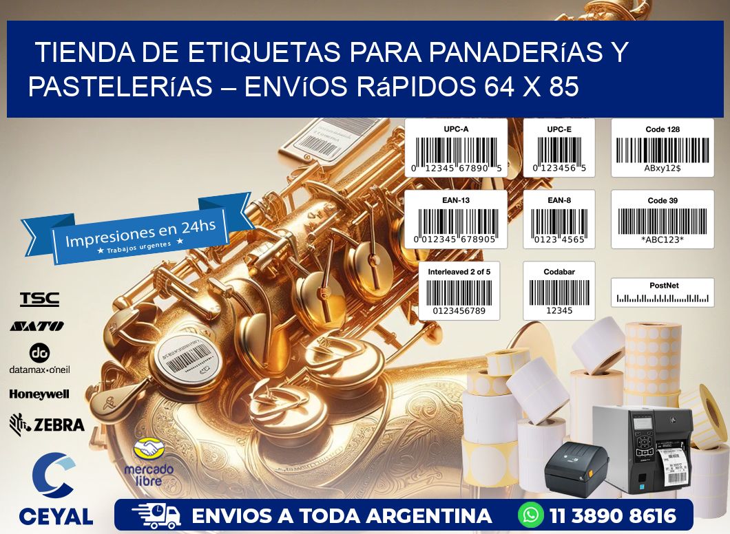 Tienda de Etiquetas para Panaderías y Pastelerías – Envíos Rápidos 64 x 85