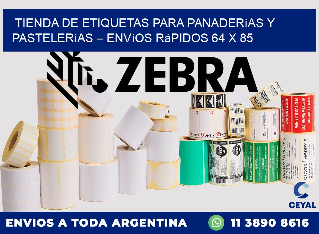 Tienda de Etiquetas para Panaderías y Pastelerías – Envíos Rápidos 64 x 85
