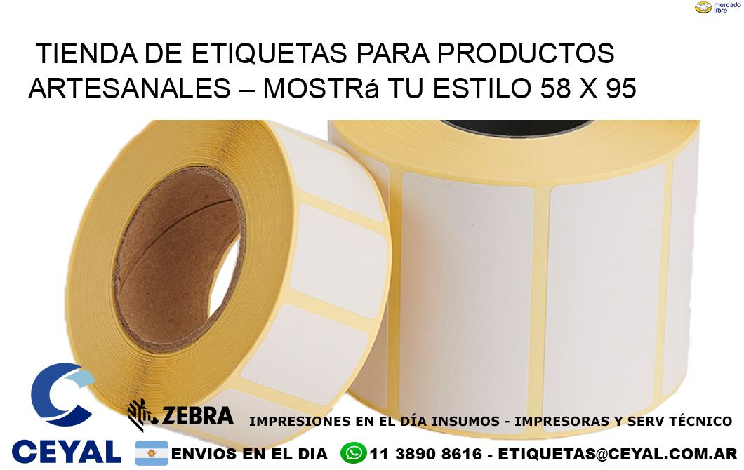 Tienda de Etiquetas para Productos Artesanales – Mostrá Tu Estilo 58 x 95