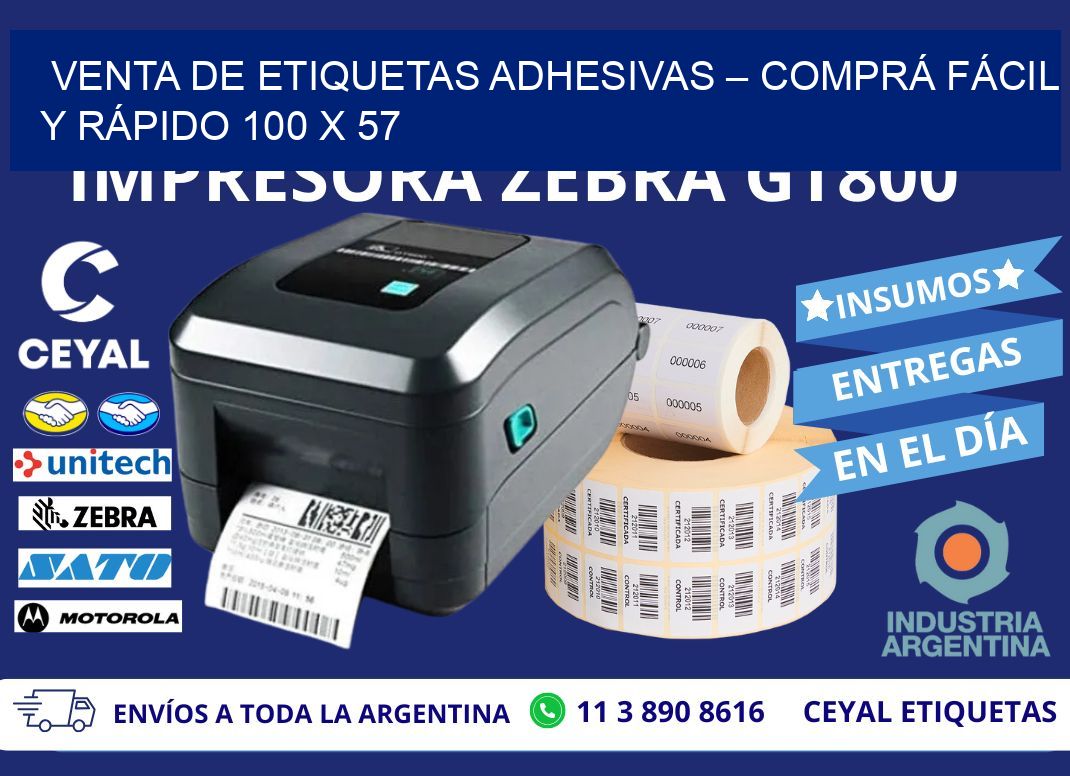 VENTA DE ETIQUETAS ADHESIVAS – COMPRÁ FÁCIL Y RÁPIDO 100 x 57