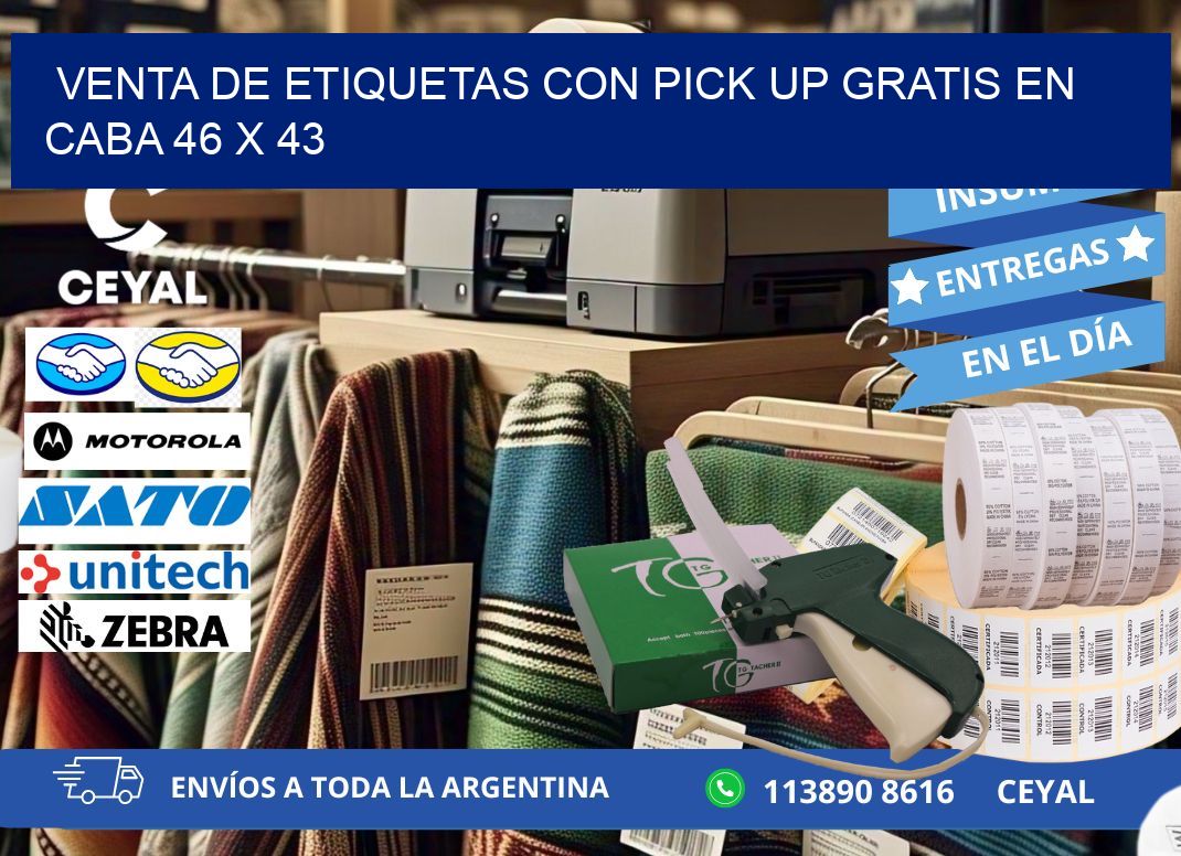 VENTA DE ETIQUETAS CON PICK UP GRATIS EN CABA 46 x 43