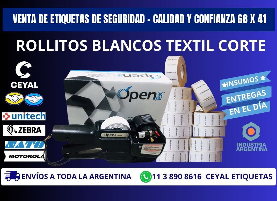 VENTA DE ETIQUETAS DE SEGURIDAD – CALIDAD Y CONFIANZA 68 x 41