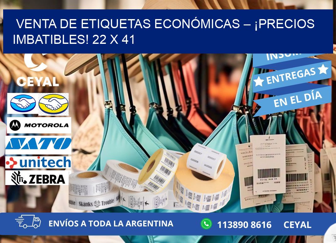 VENTA DE ETIQUETAS ECONÓMICAS – ¡PRECIOS IMBATIBLES! 22 x 41