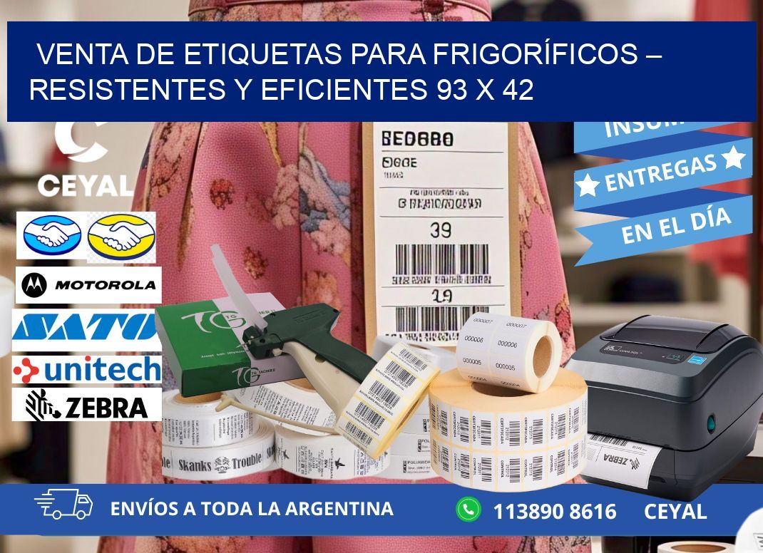 VENTA DE ETIQUETAS PARA FRIGORÍFICOS – RESISTENTES Y EFICIENTES 93 x 42
