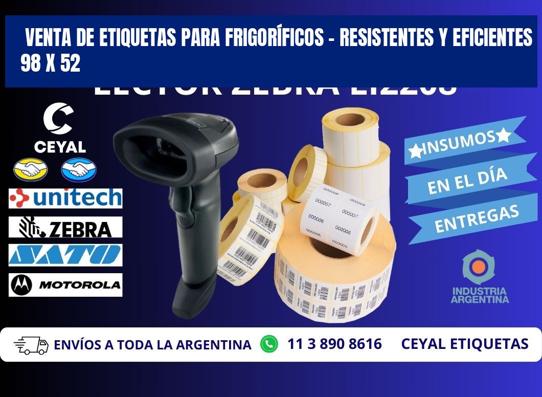 VENTA DE ETIQUETAS PARA FRIGORÍFICOS – RESISTENTES Y EFICIENTES 98 x 52