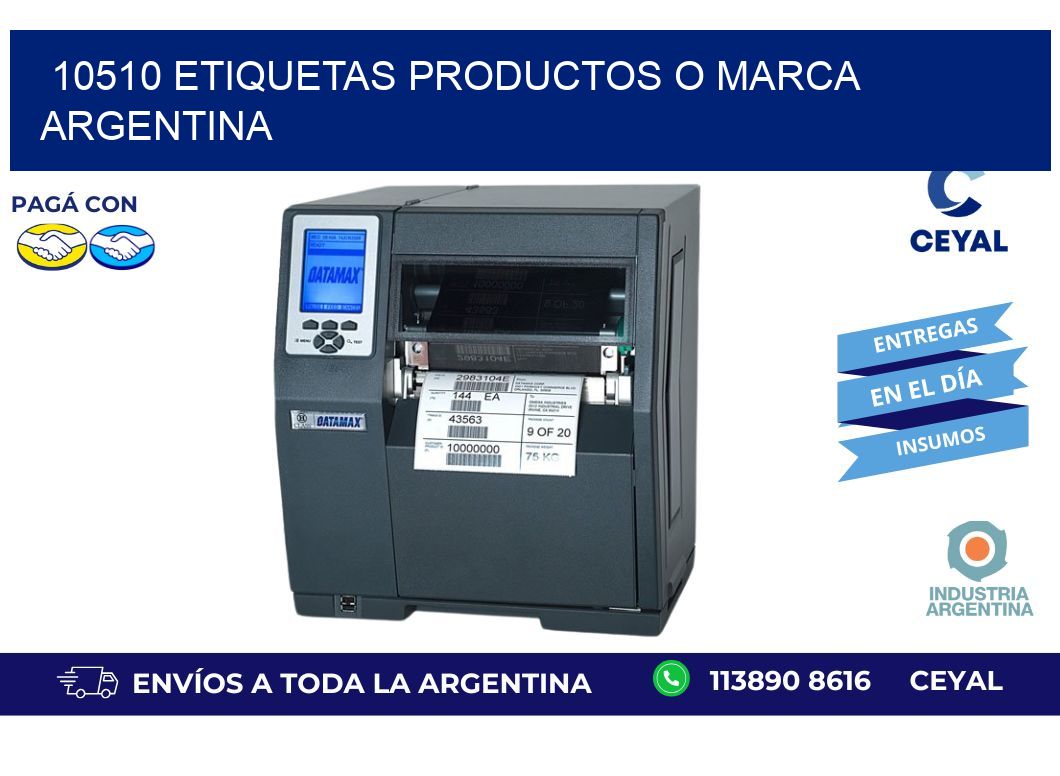 10510 ETIQUETAS PRODUCTOS O MARCA ARGENTINA
