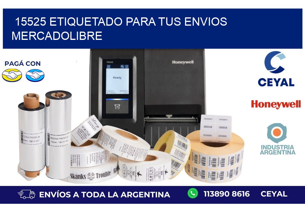 15525 ETIQUETADO PARA TUS ENVIOS MERCADOLIBRE