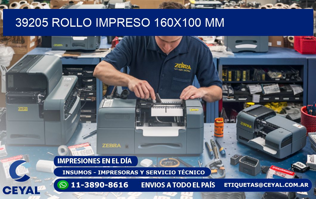 39205 ROLLO IMPRESO 160x100 mm