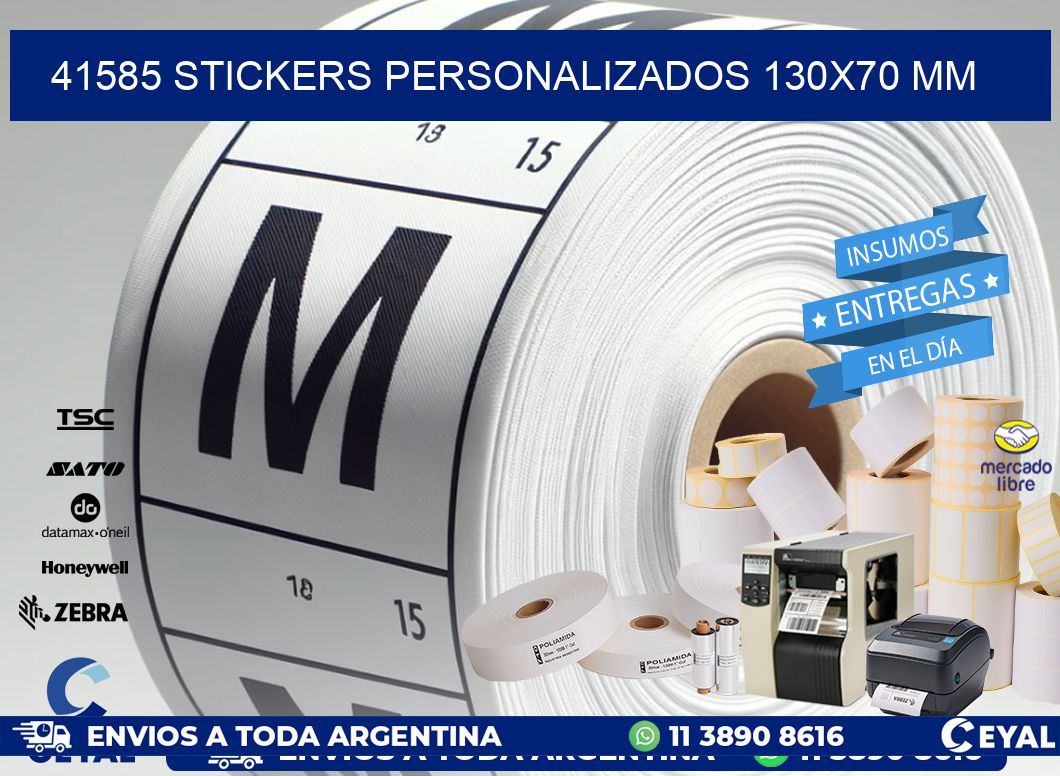 41585 STICKERS PERSONALIZADOS 130x70 mm