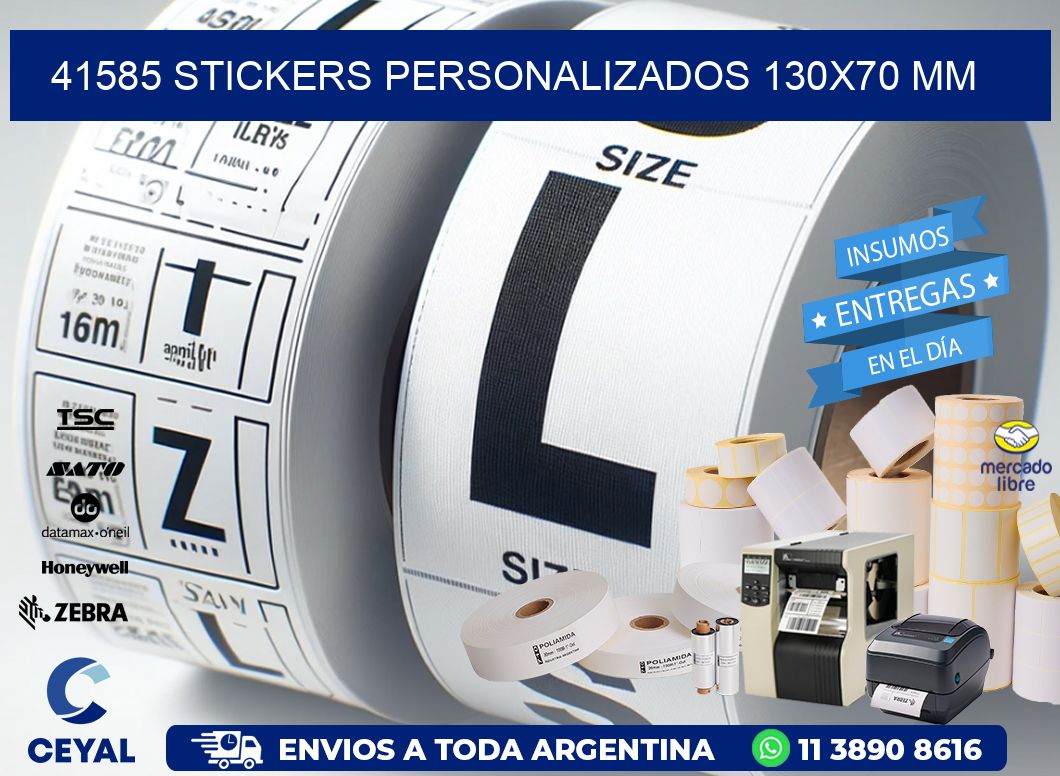 41585 STICKERS PERSONALIZADOS 130x70 mm