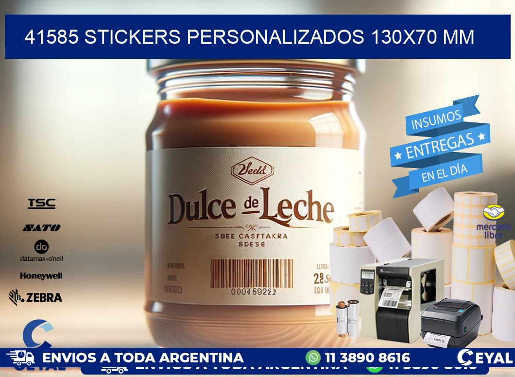 41585 STICKERS PERSONALIZADOS 130x70 mm