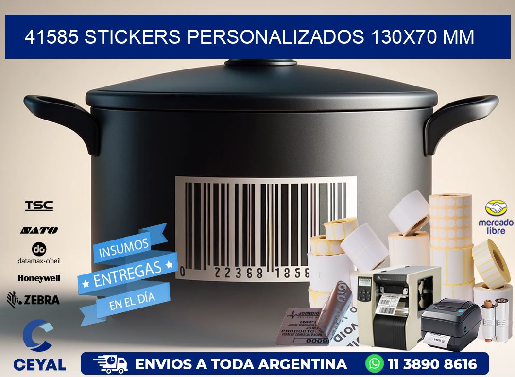 41585 STICKERS PERSONALIZADOS 130x70 mm