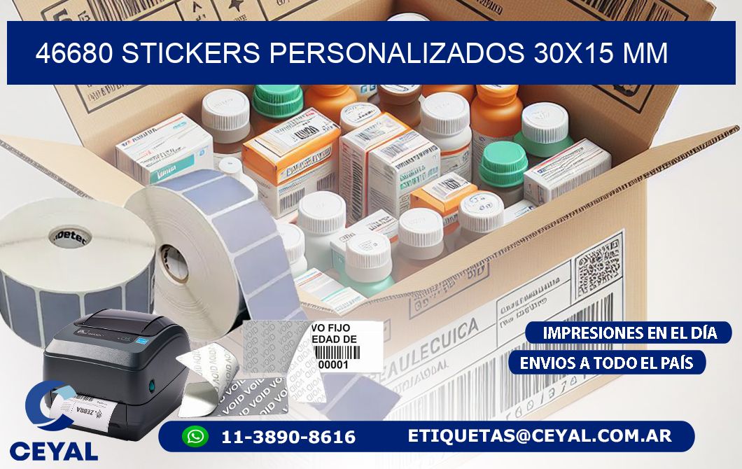 46680 STICKERS PERSONALIZADOS 30×15 mm