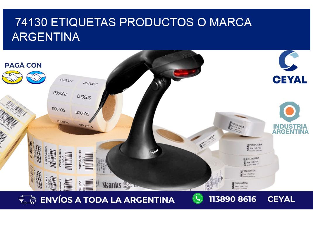 74130 ETIQUETAS PRODUCTOS O MARCA ARGENTINA