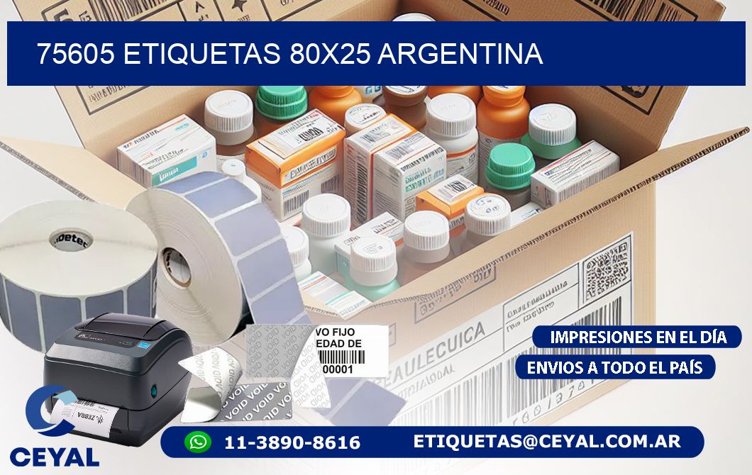 75605 ETIQUETAS 80x25 argentina