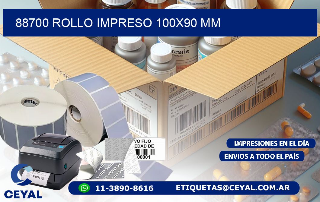 88700 ROLLO IMPRESO 100×90 mm