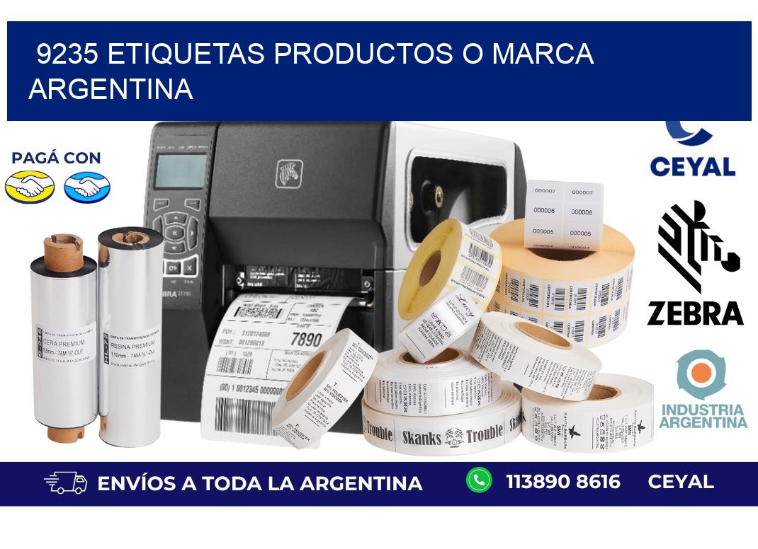 9235 ETIQUETAS PRODUCTOS O MARCA ARGENTINA
