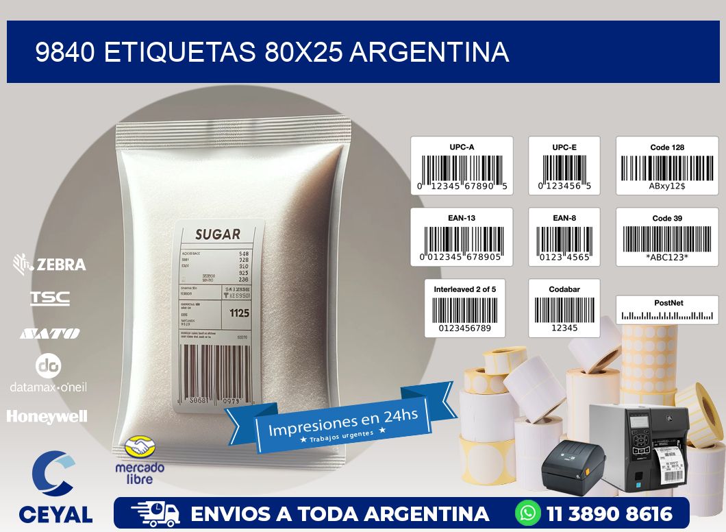 9840 ETIQUETAS 80x25 argentina