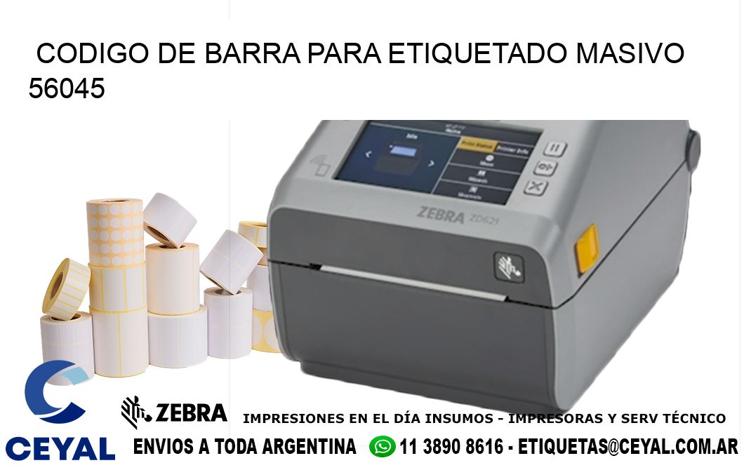 CODIGO DE BARRA PARA ETIQUETADO MASIVO 56045