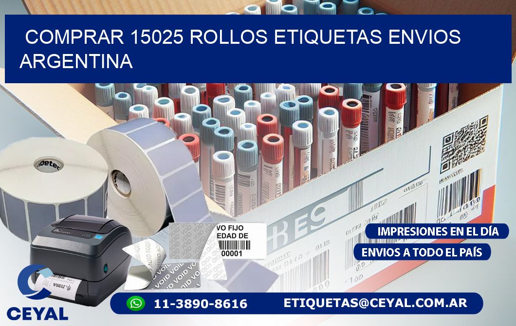 COMPRAR 15025 ROLLOS ETIQUETAS ENVIOS ARGENTINA