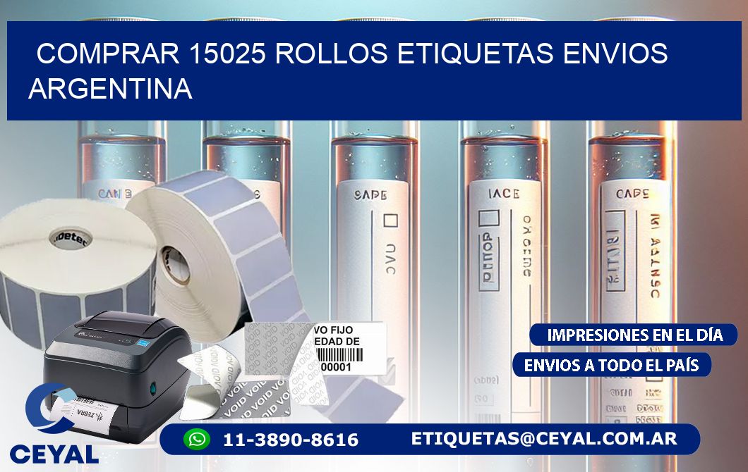 COMPRAR 15025 ROLLOS ETIQUETAS ENVIOS ARGENTINA