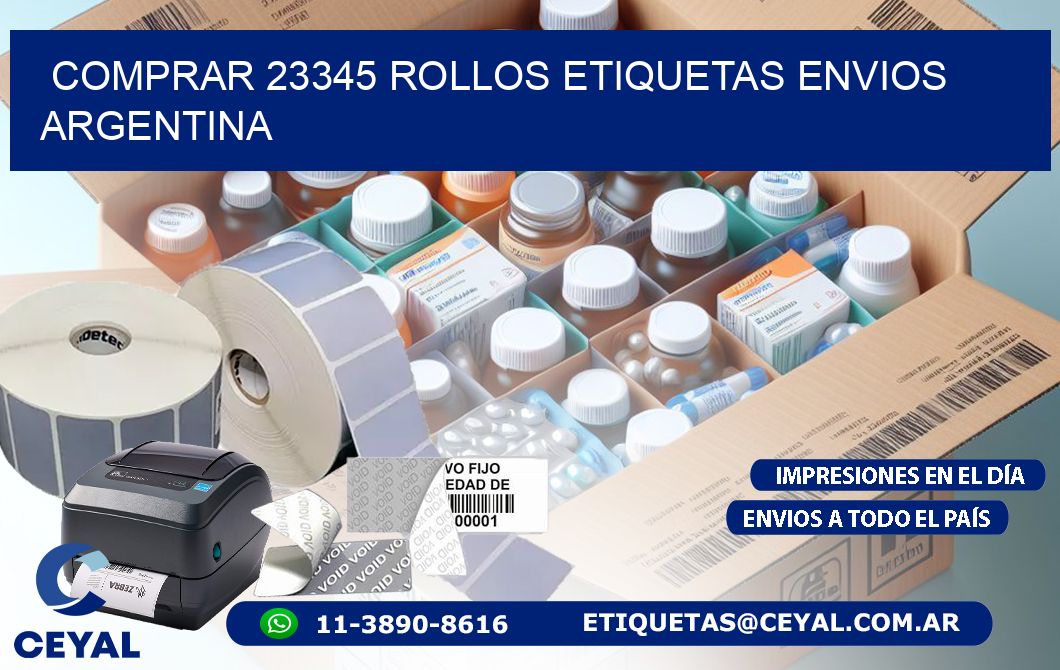 COMPRAR 23345 ROLLOS ETIQUETAS ENVIOS ARGENTINA