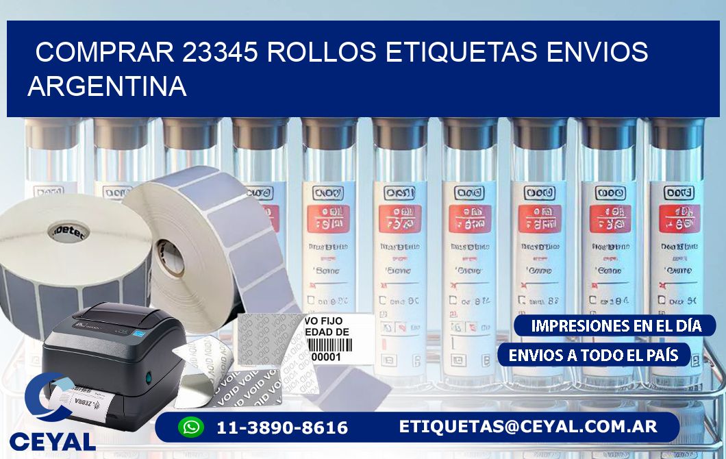 COMPRAR 23345 ROLLOS ETIQUETAS ENVIOS ARGENTINA