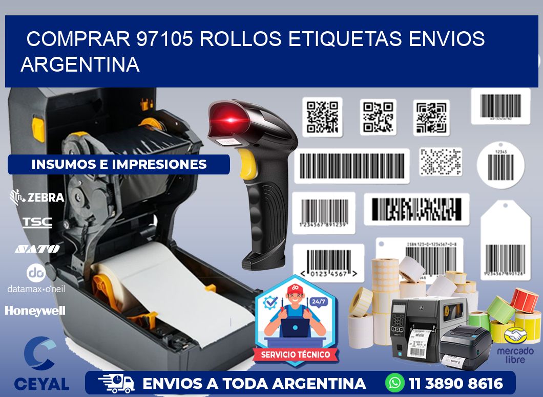 COMPRAR 97105 ROLLOS ETIQUETAS ENVIOS ARGENTINA