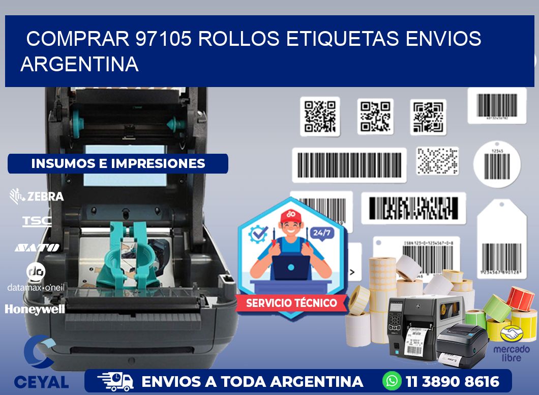 COMPRAR 97105 ROLLOS ETIQUETAS ENVIOS ARGENTINA