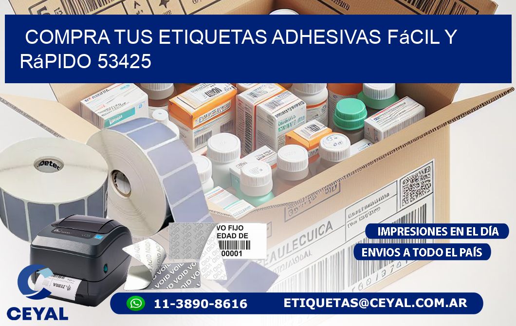 Compra tus Etiquetas Adhesivas Fácil y Rápido 53425