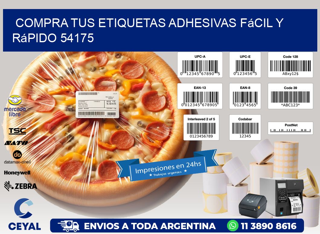 Compra tus Etiquetas Adhesivas Fácil y Rápido 54175