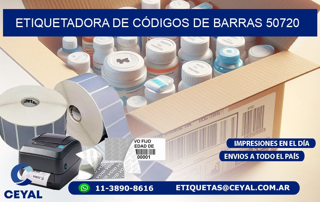 ETIQUETADORA DE CÓDIGOS DE BARRAS 50720