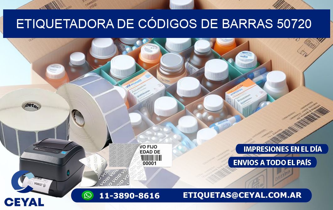 ETIQUETADORA DE CÓDIGOS DE BARRAS 50720