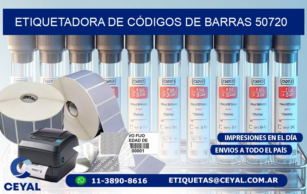 ETIQUETADORA DE CÓDIGOS DE BARRAS 50720