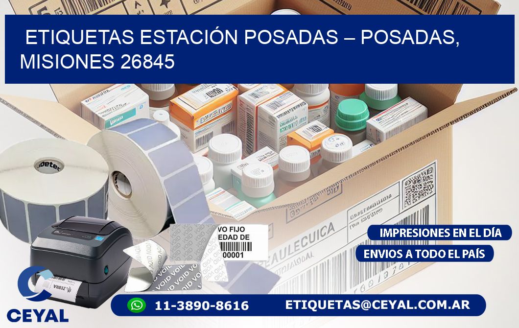 ETIQUETAS ESTACIÓN POSADAS – POSADAS, MISIONES 26845