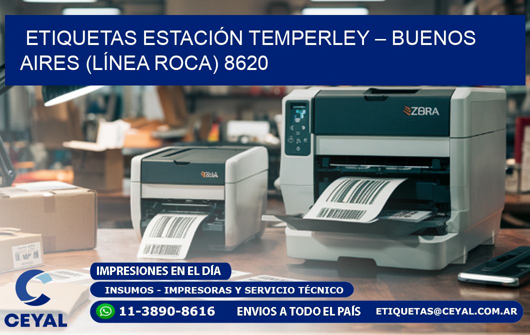 ETIQUETAS ESTACIÓN TEMPERLEY – BUENOS AIRES (LÍNEA ROCA) 8620