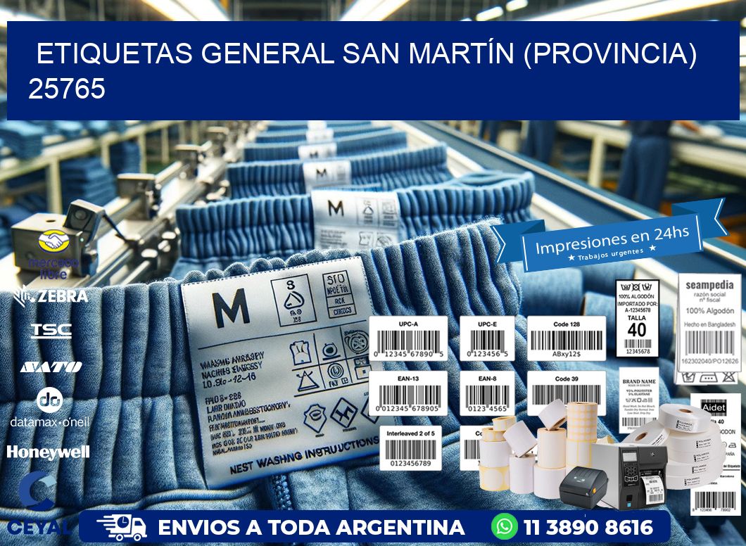 ETIQUETAS GENERAL SAN MARTÍN (PROVINCIA) 25765