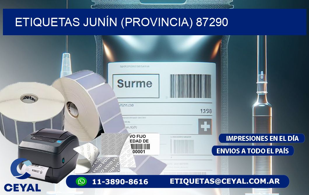 ETIQUETAS JUNÍN (PROVINCIA) 87290